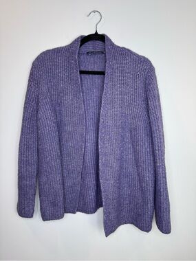 Betty Barclay Open-Front Purple Women’s Cardigan Sweater size 14